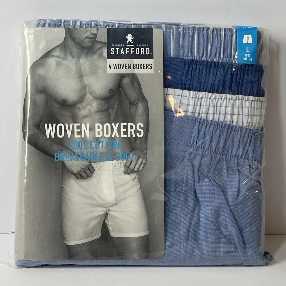 Stafford Men's Underwear/Boxers Lot of 15 sz L 36-38 11 Briefs + 4 Woven Boxers